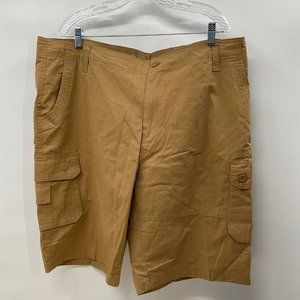 Gaok & Congs Tan Cargo Shorts Flap Pockets Mens Size 42